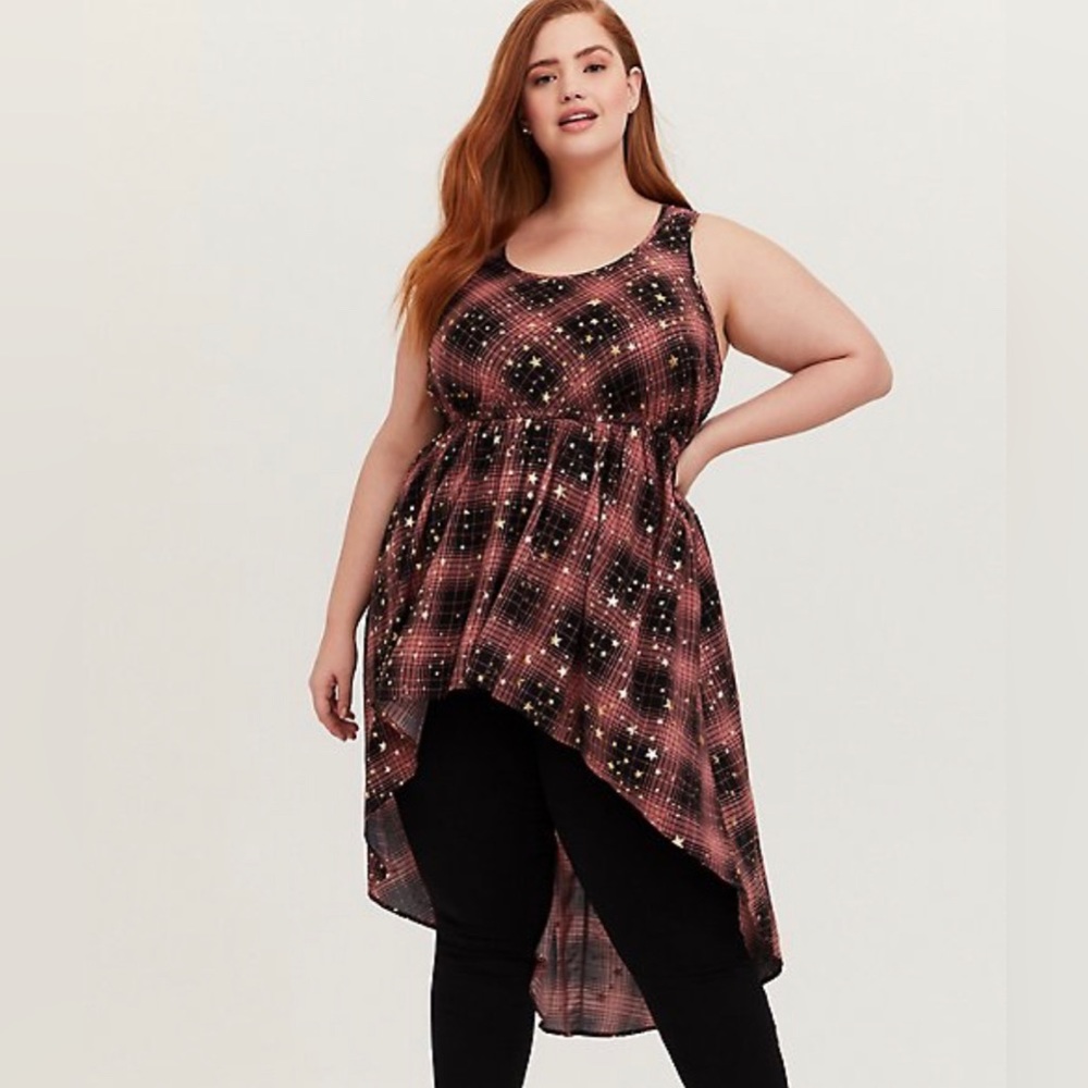 NWOT Torrid Babydoll Challis High Low Tank